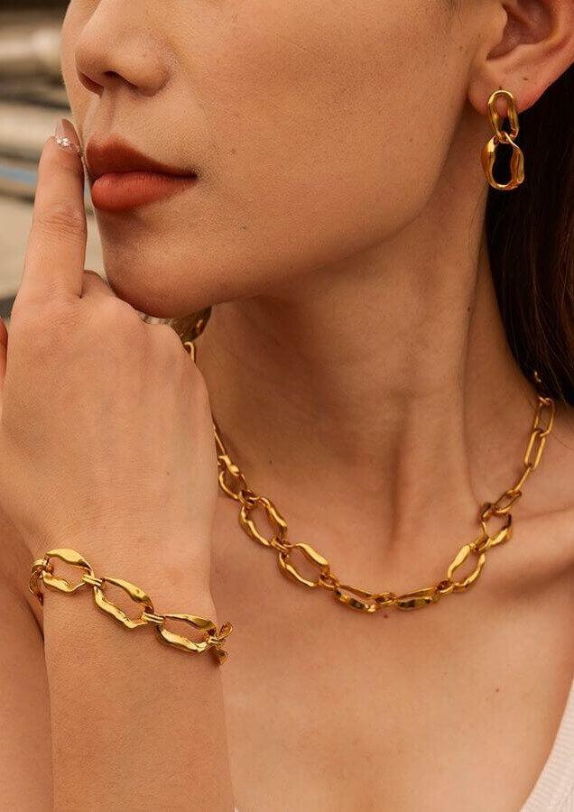 18K Gold-Plated Jewelry Set