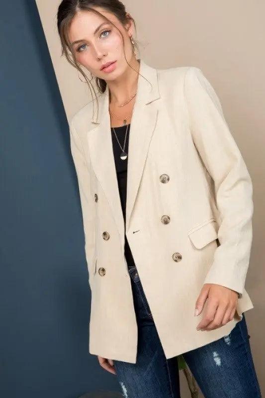 Double-Breasted Blazer Jacket